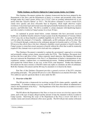 关于勒琼营司法法案申索选择性选项的公共指导